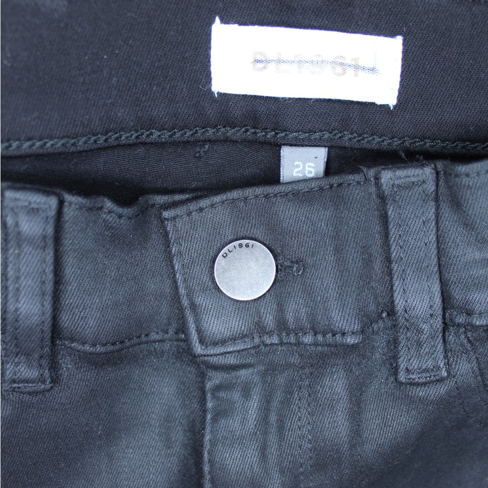 DL1961 NWOT Bridget Boot High Rise Instasculpt Faux Leather Pants 26 2 - Picture 12 of 13